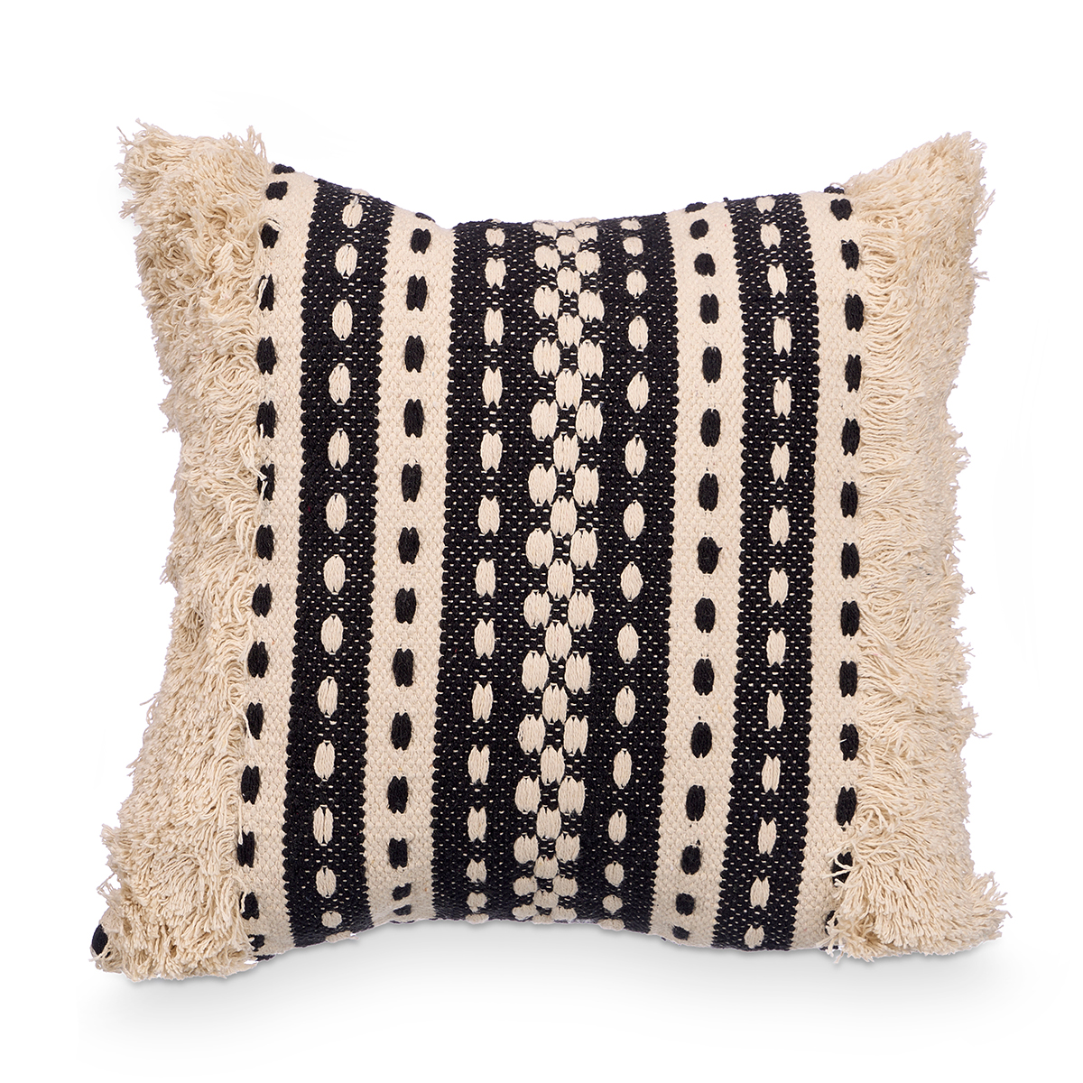 Coj&iacute;n a rayas de algod&oacute;n 45x45cm