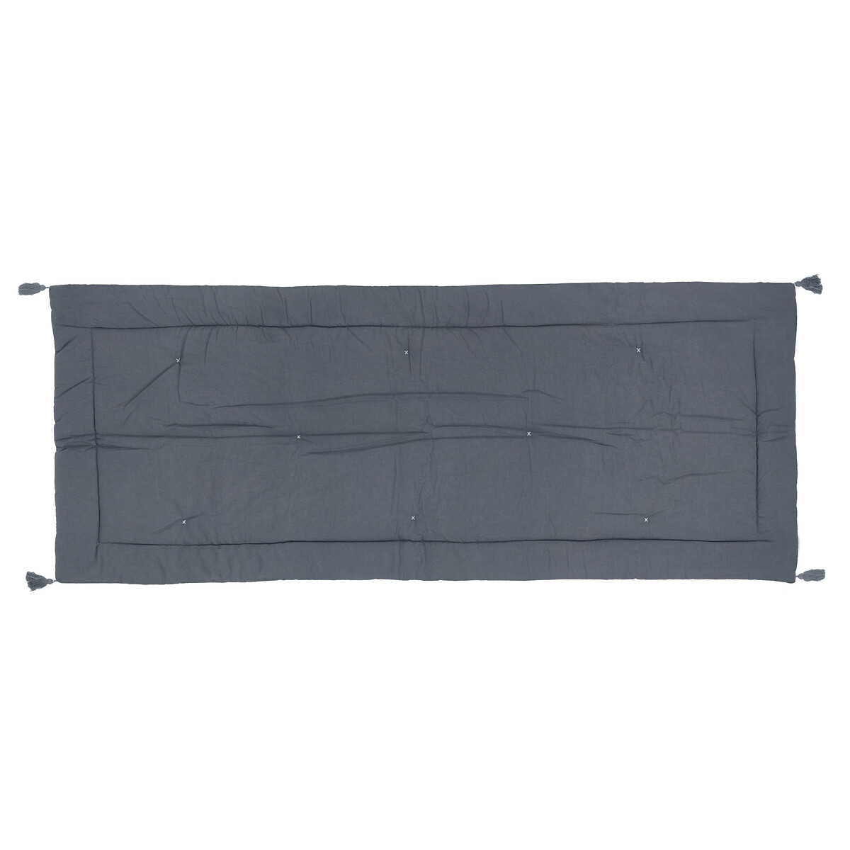 Pie de cama MIDNIGHT terciopelo gris 70x180cm