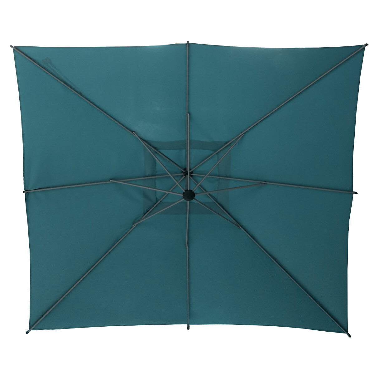 Parasol exc&eacute;ntrico MANOA azul canard 2.5x2.5m