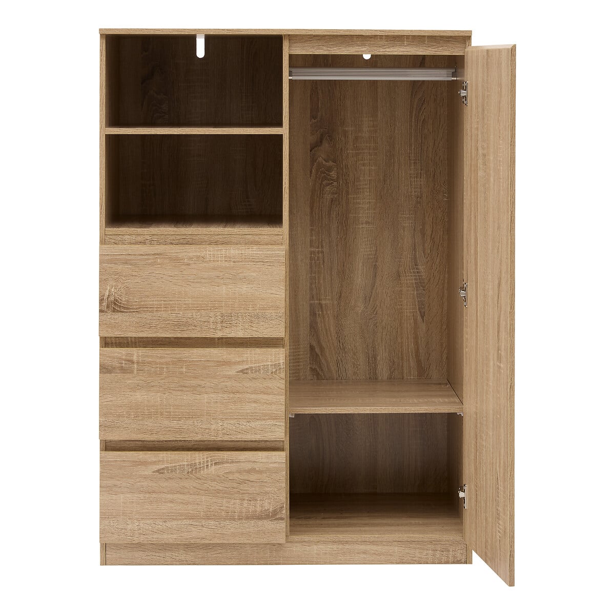 Armario con 3 cajones beige 115cm