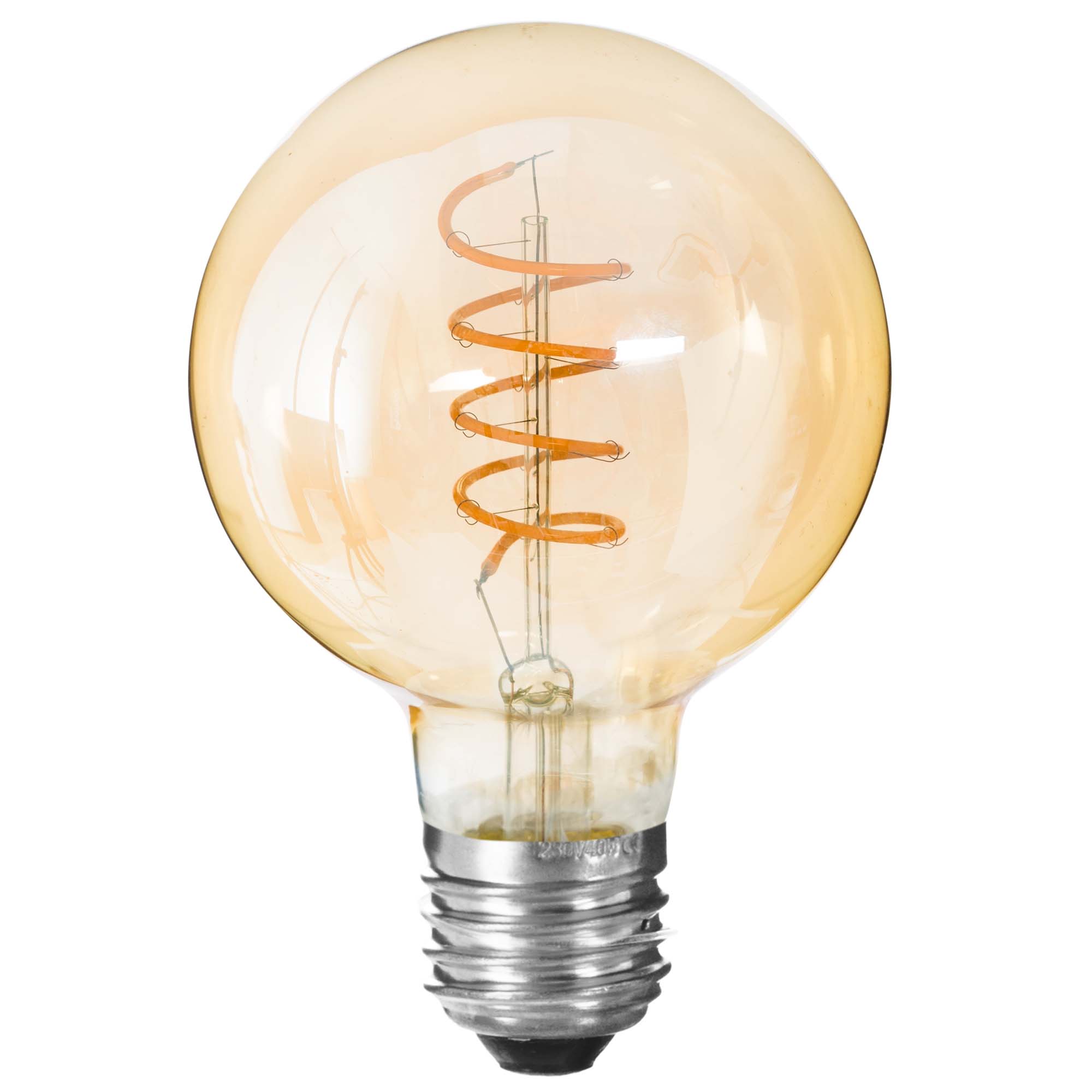 Bombilla Led Vintage &Aacute;mbar G95 2W E27