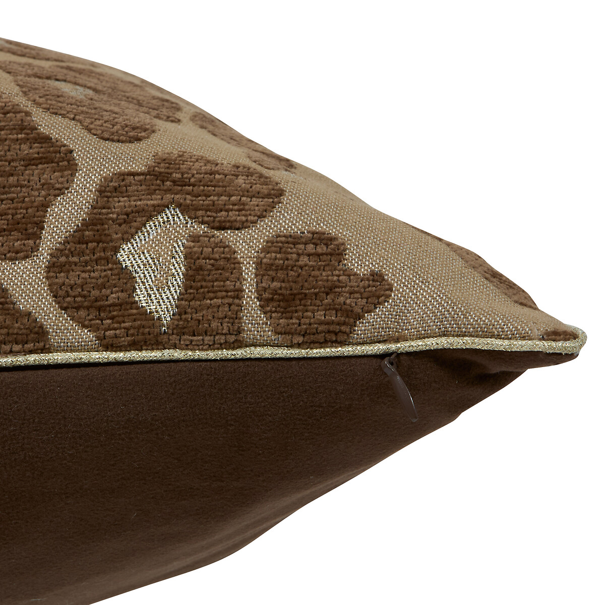Funda para coj&iacute;n leopardo marr&oacute;n 45x45cm