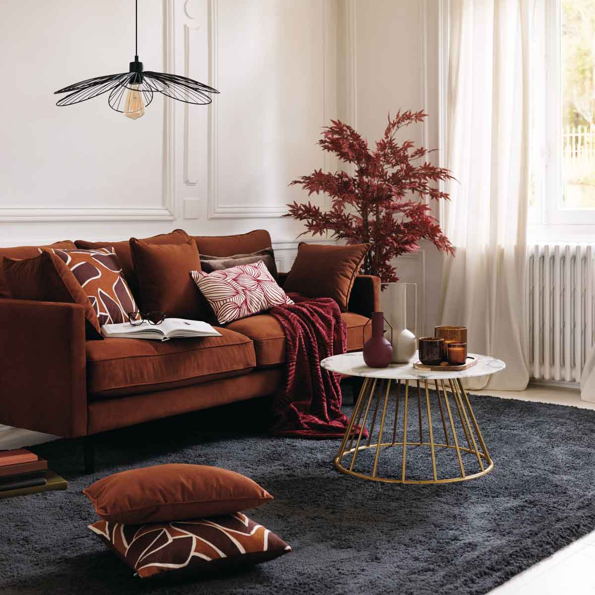 Planta Roble Artificial Rojo James 150cm