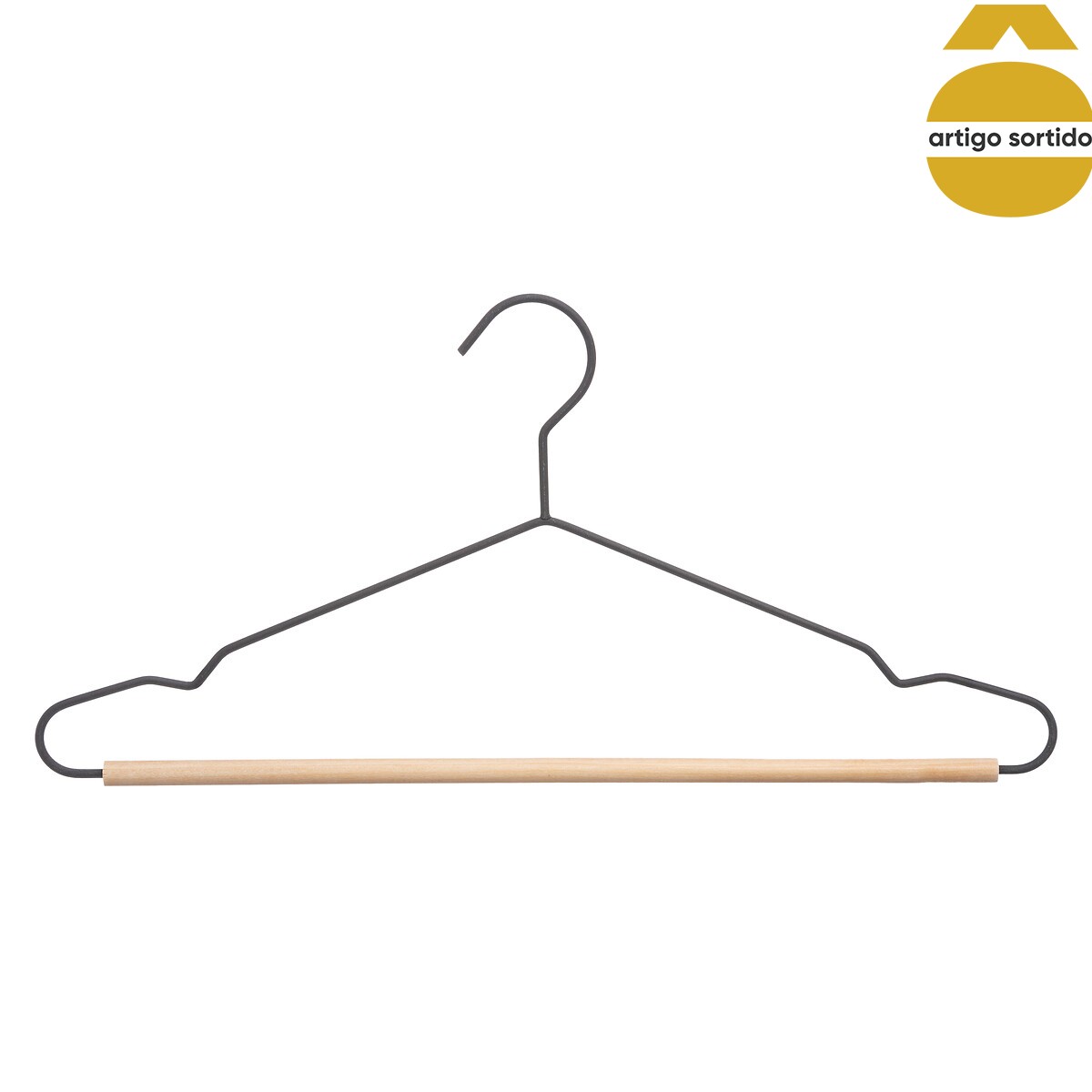 Percha De Metal Con Madera 43x1.15x20