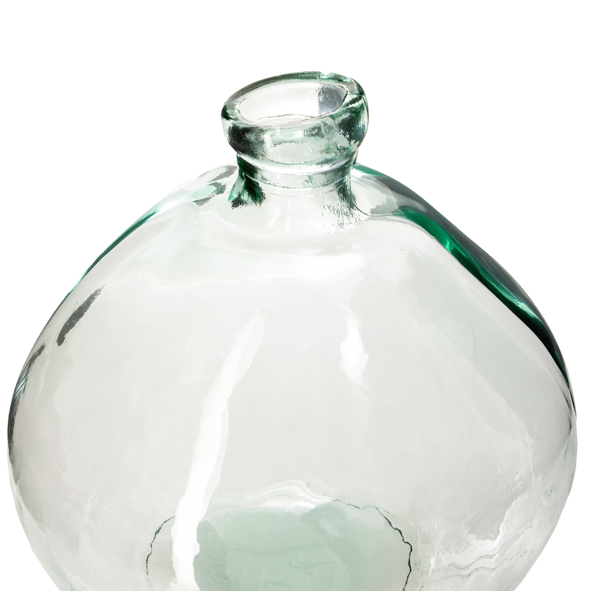 Jarrón Uly Transparente De Vidrio Reciclado 22cm