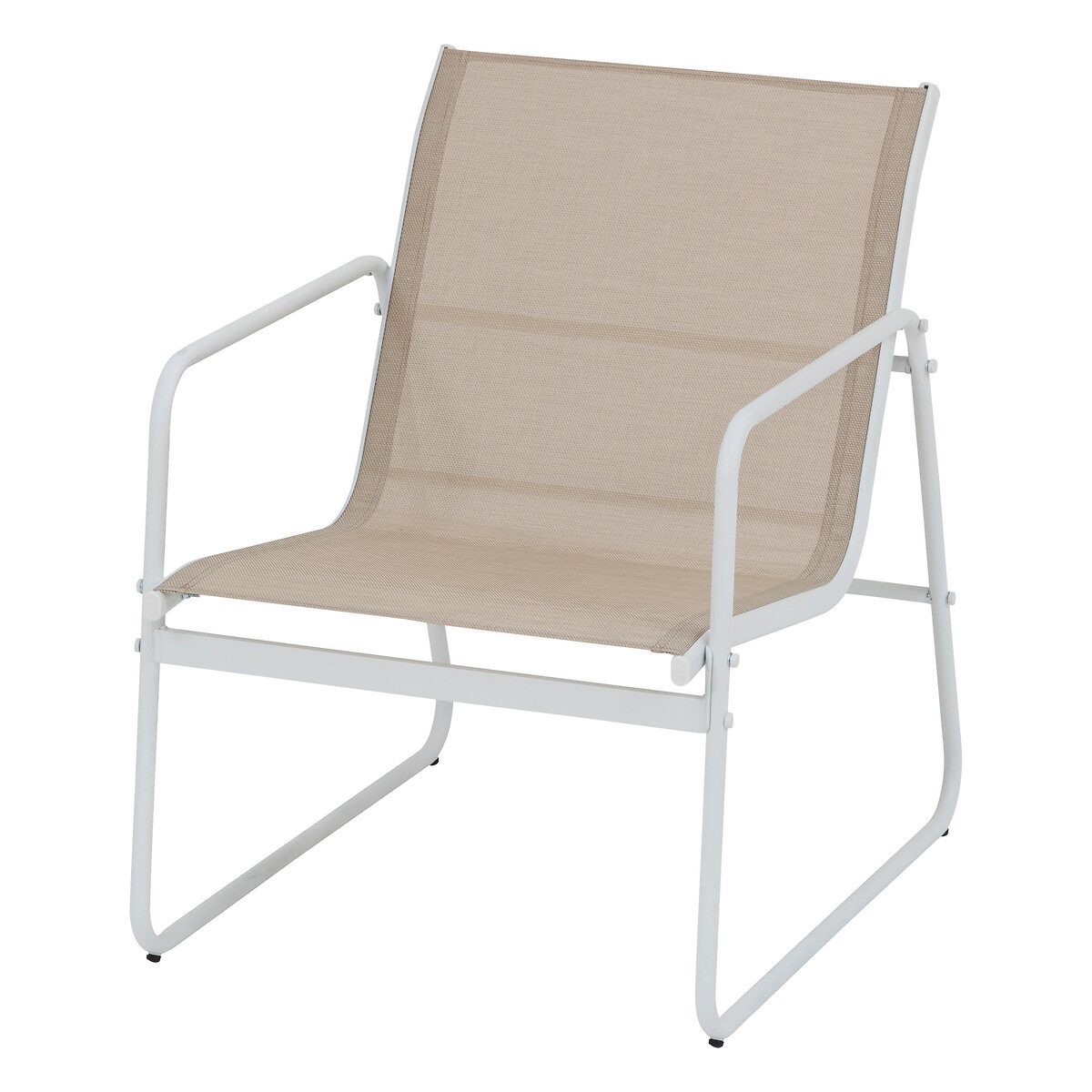 Juego de jardín de textileno blanco