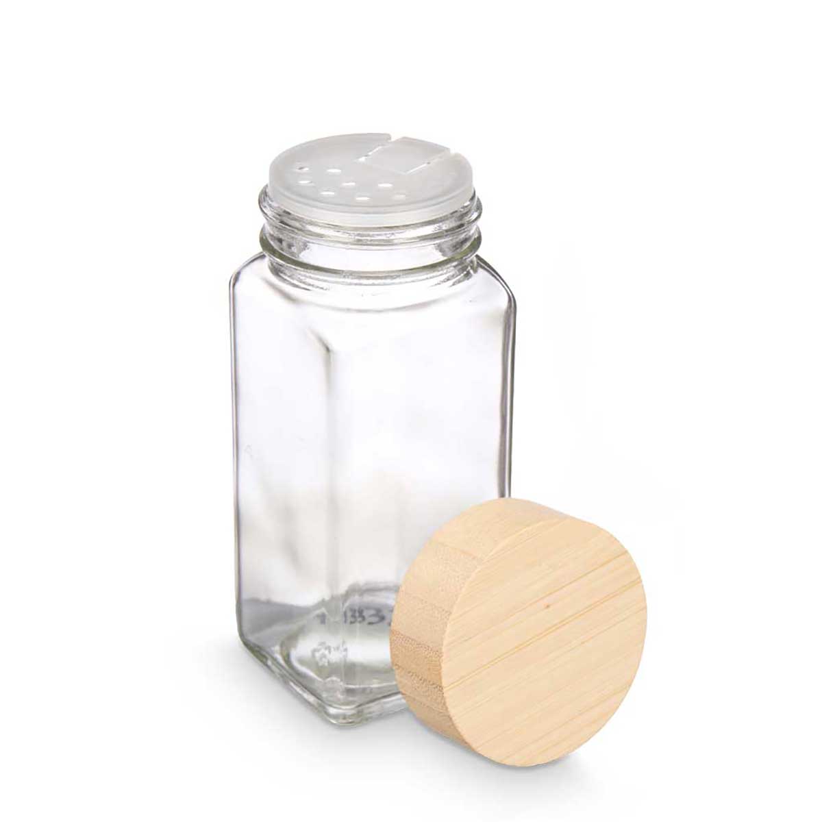Frasco Para Especias Con Tapa De Bamb&uacute;