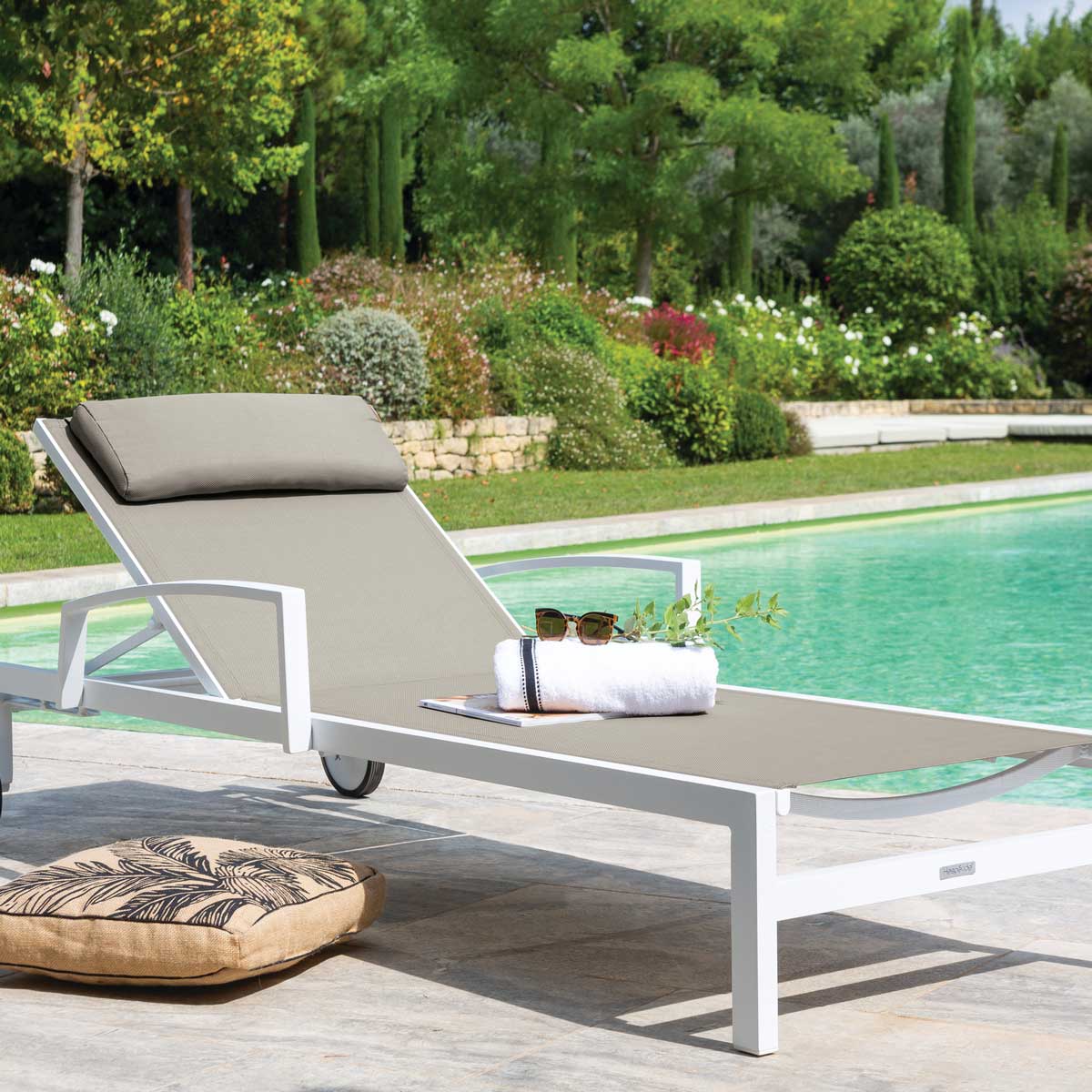 Espreguiçadeira Ocala Noisette E Branco