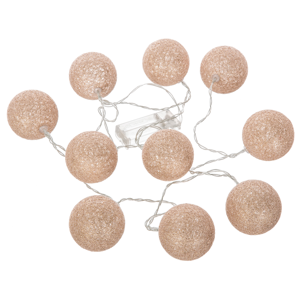 Bolas Led X10 Rosa Glitter 6cm