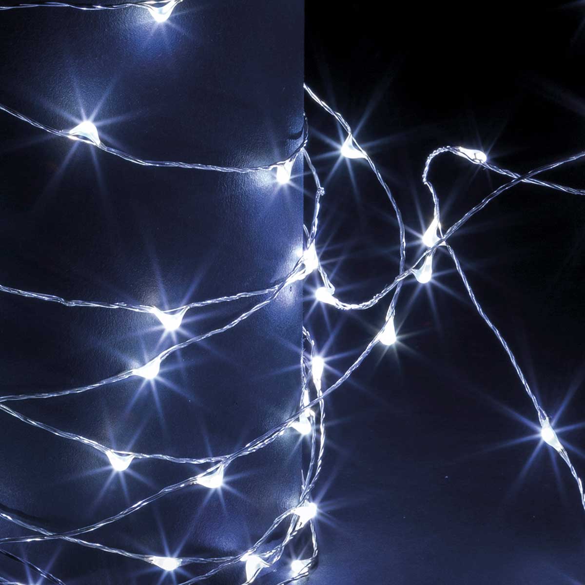 S&eacute;rie Luminosa De Natal Branco Frio 100 LEDs 10m