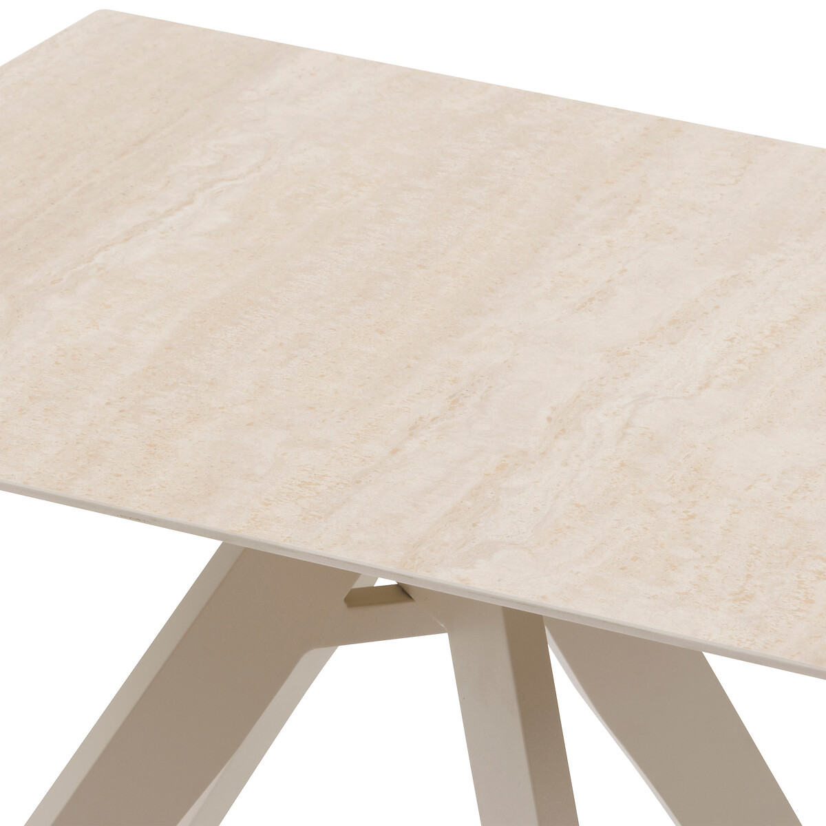 Mesa bistro exterior TERZANO de aluminio y piedra