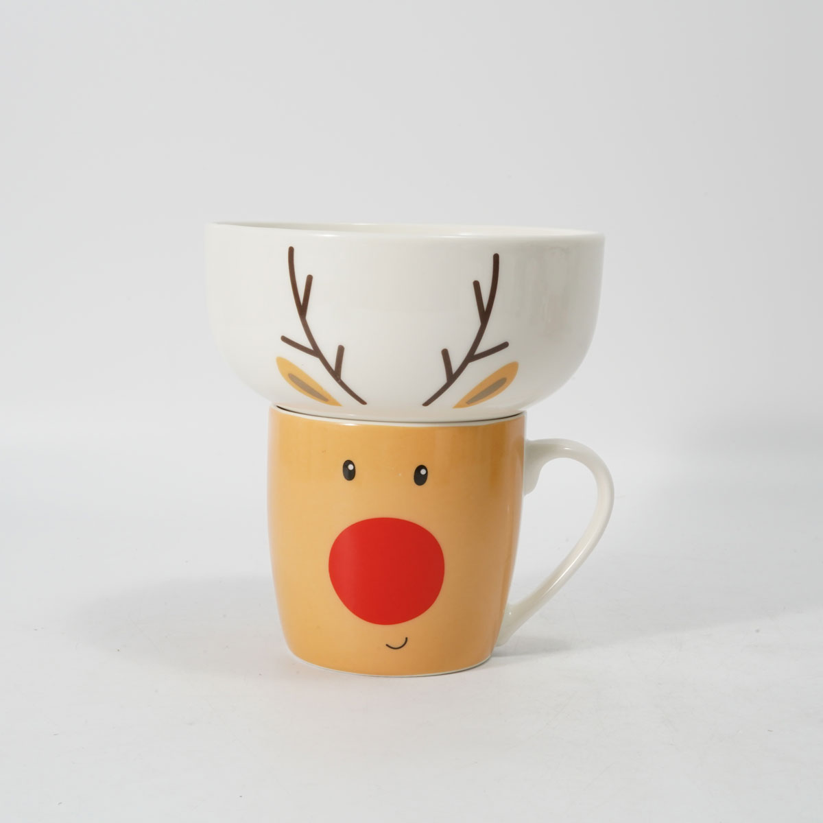 Set de taza y bowl reno Rudolfo