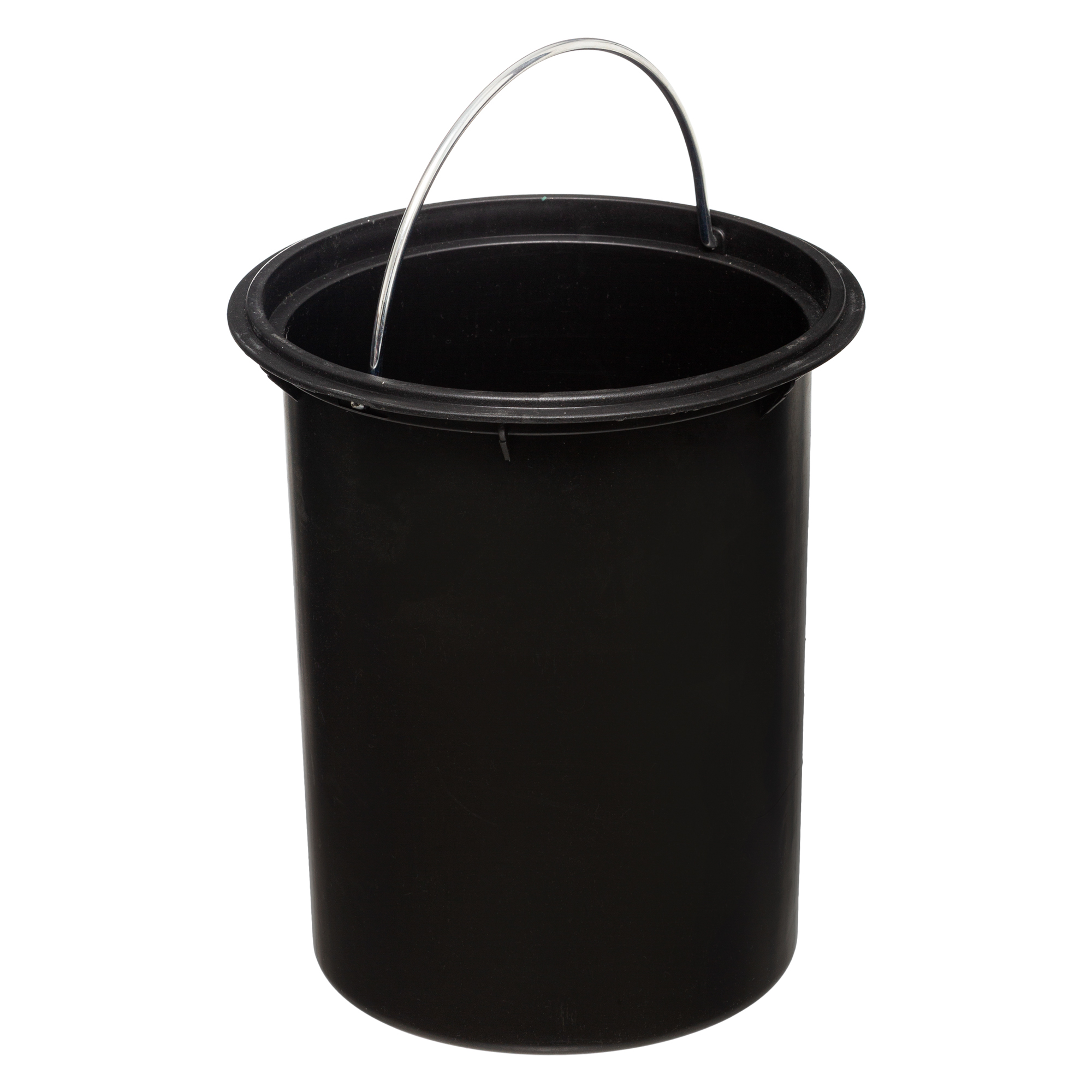 Balde Modern Preto Em Metal Softclose 3l