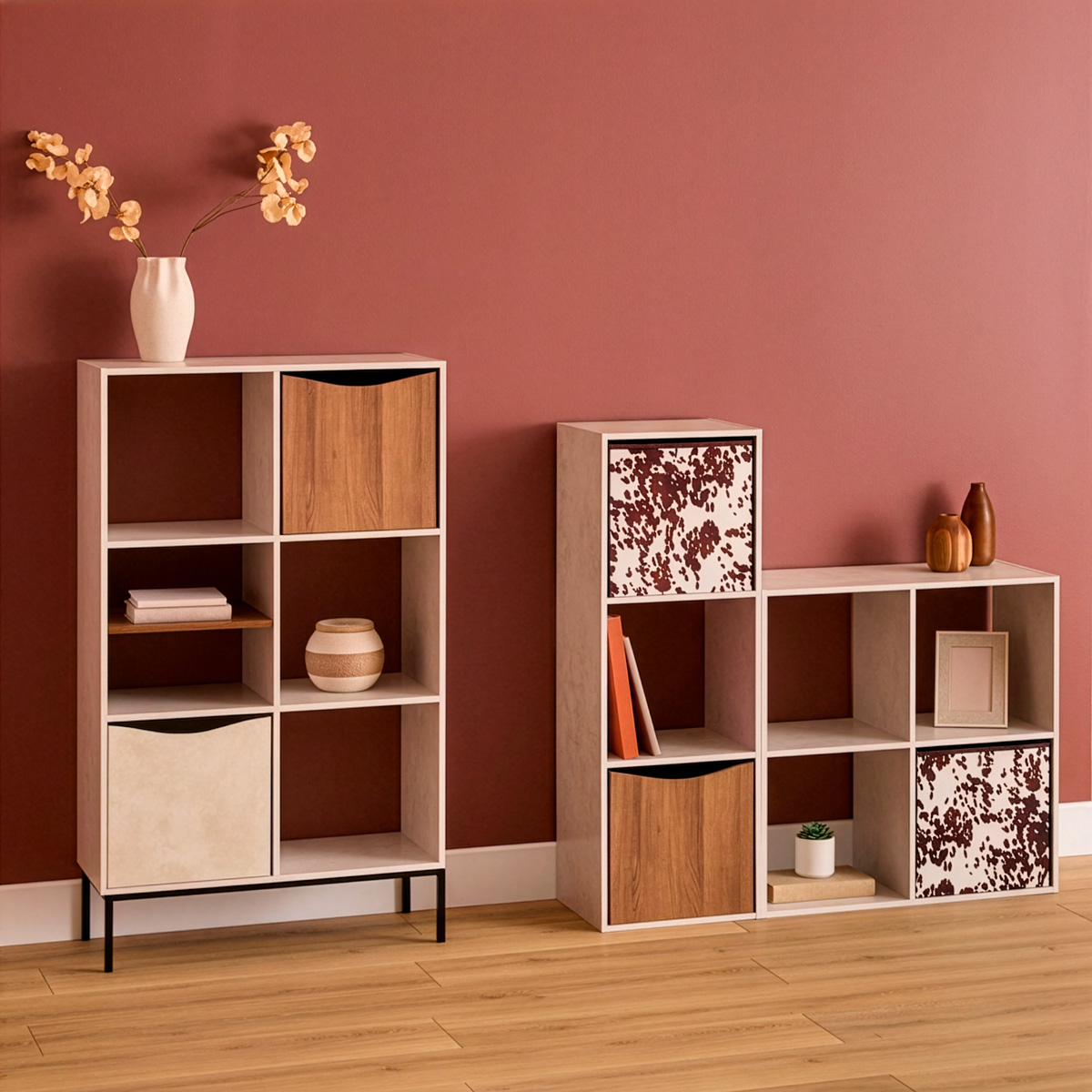 Estante con 6 niveles beige