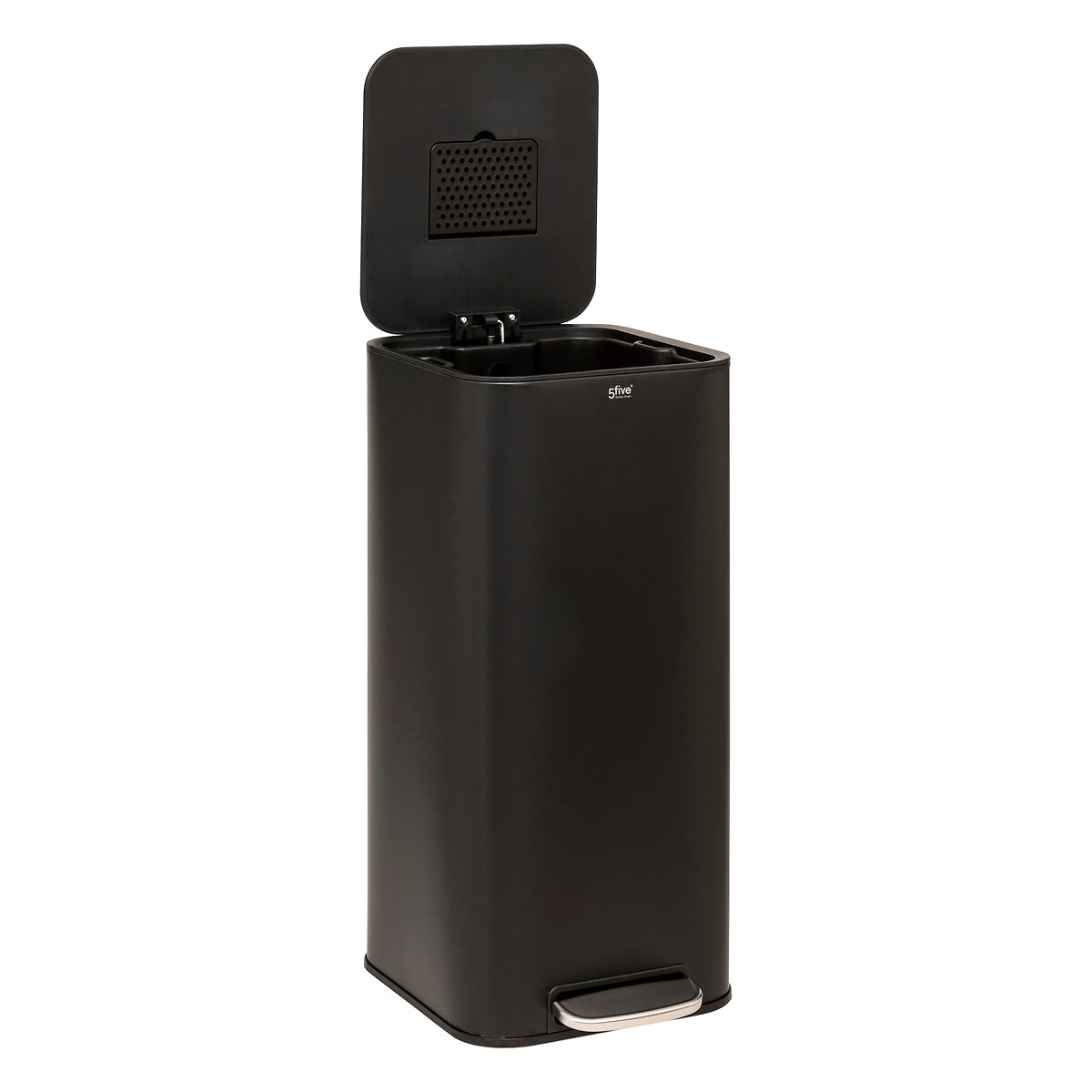 Cubo de basura DELTA negro metálico 30L