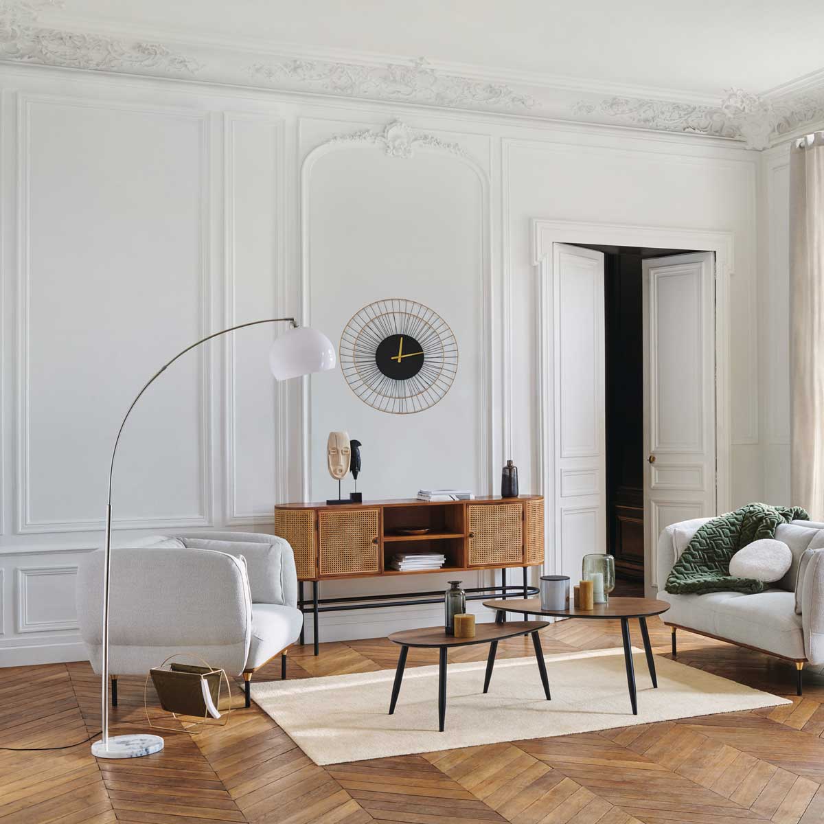 Candeeiro De Chão Com Abajur Bola Branca