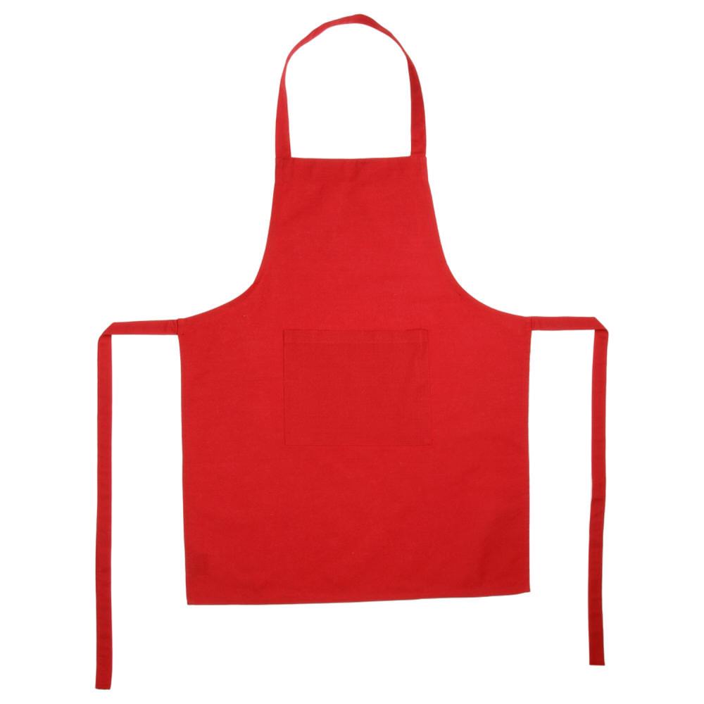 Delantal Rojo Con Bolsillo 60x80Cm 