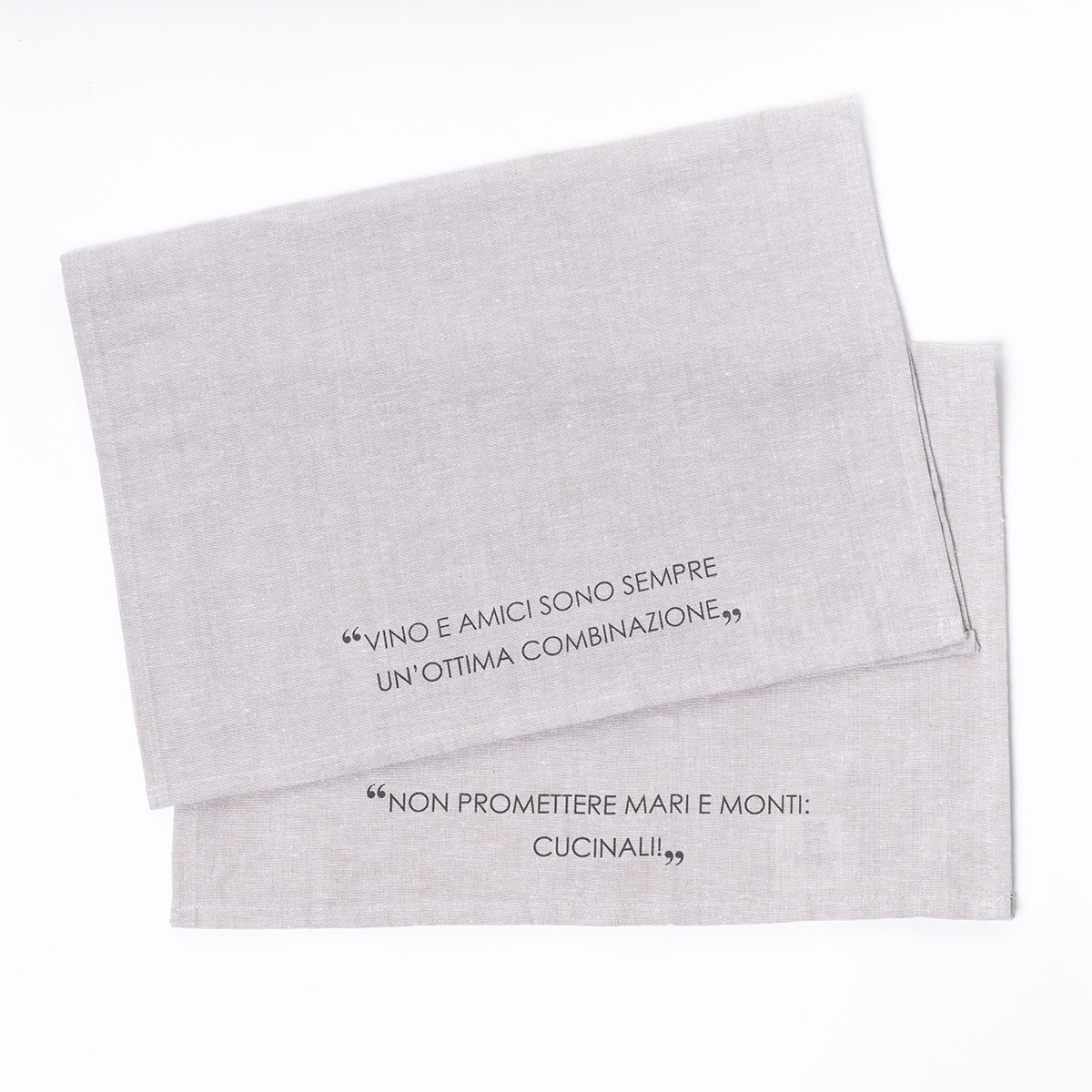 Juego de 2 pa&ntilde;os de cocina taupe 45x65cm