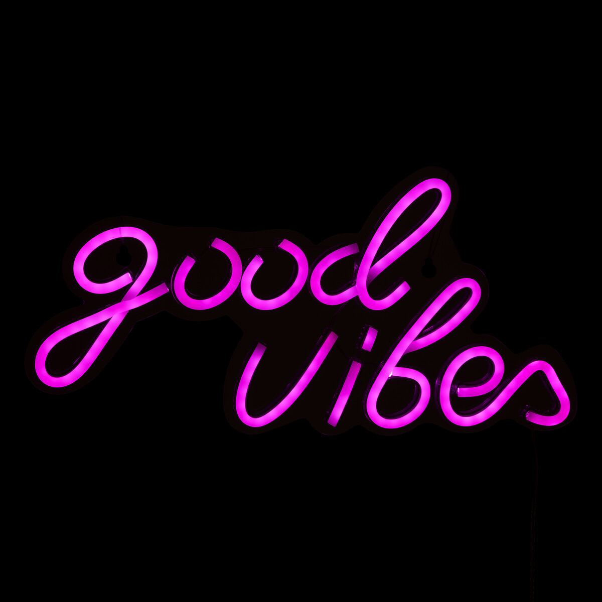 Decoraci&oacute;n mural led neon good vibes