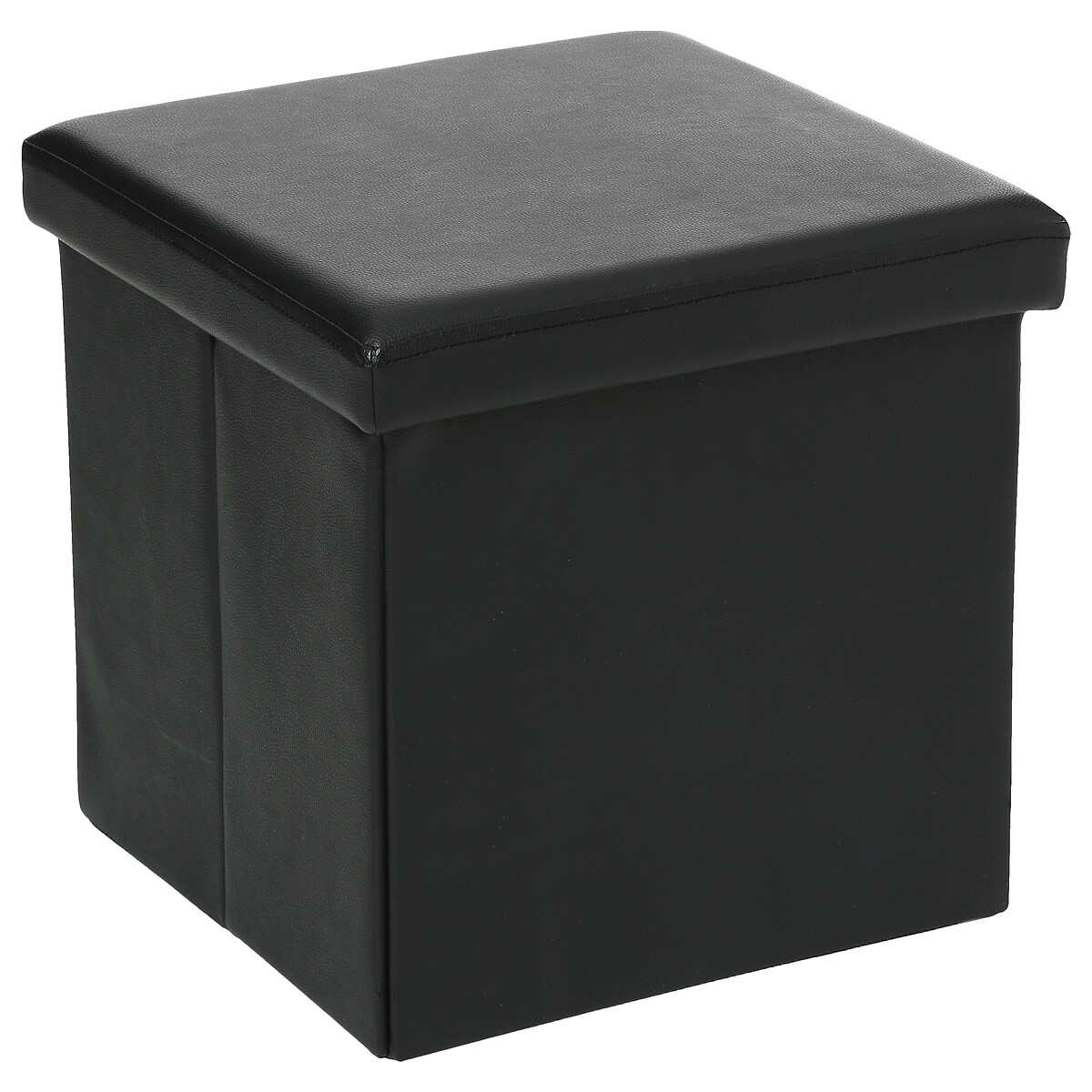 Pufe quadrado AKENO preto 37,5x38cm