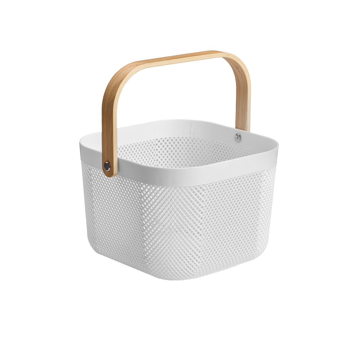 Frutero blanco de madera