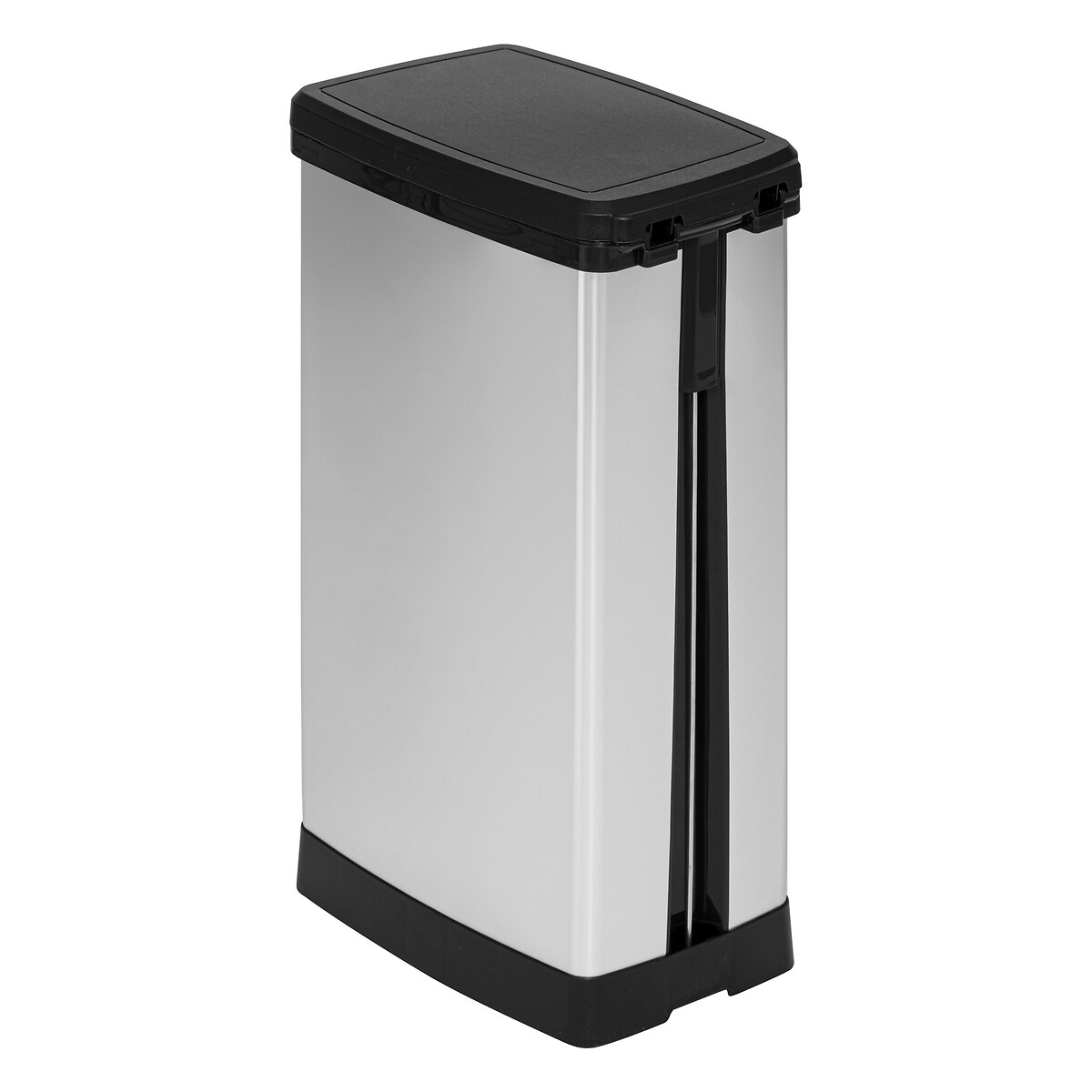Cubo de basura plateado softclose 40L