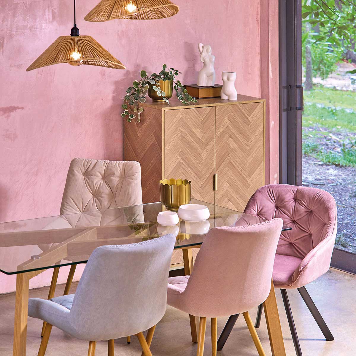 Mesa De Jantar Taho Com Tampo De Vidro