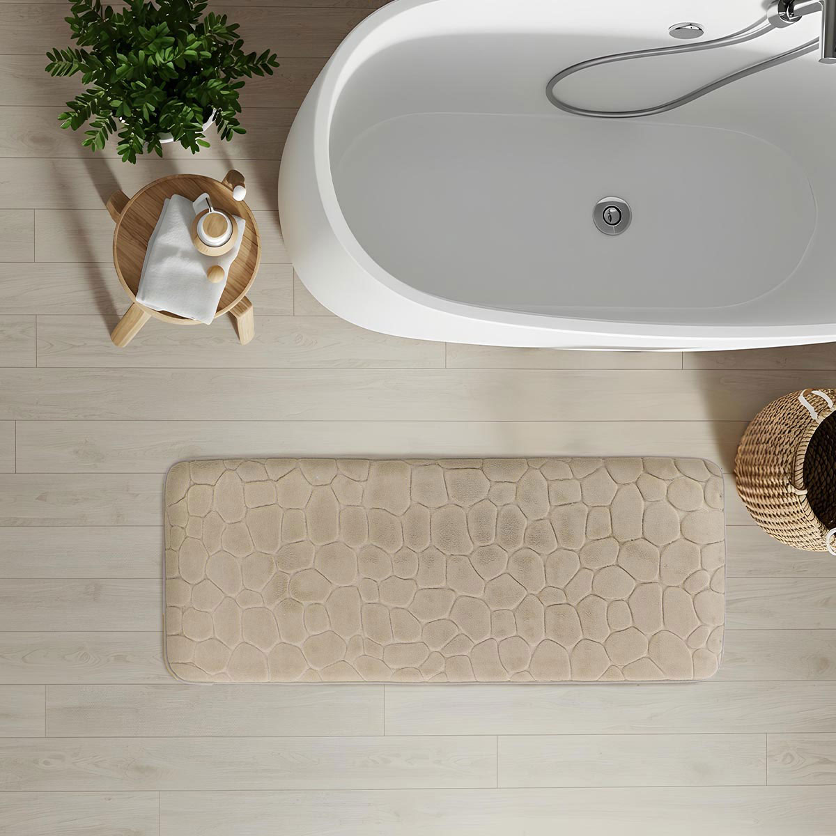 Tapete Microfibra Memoire Taupe