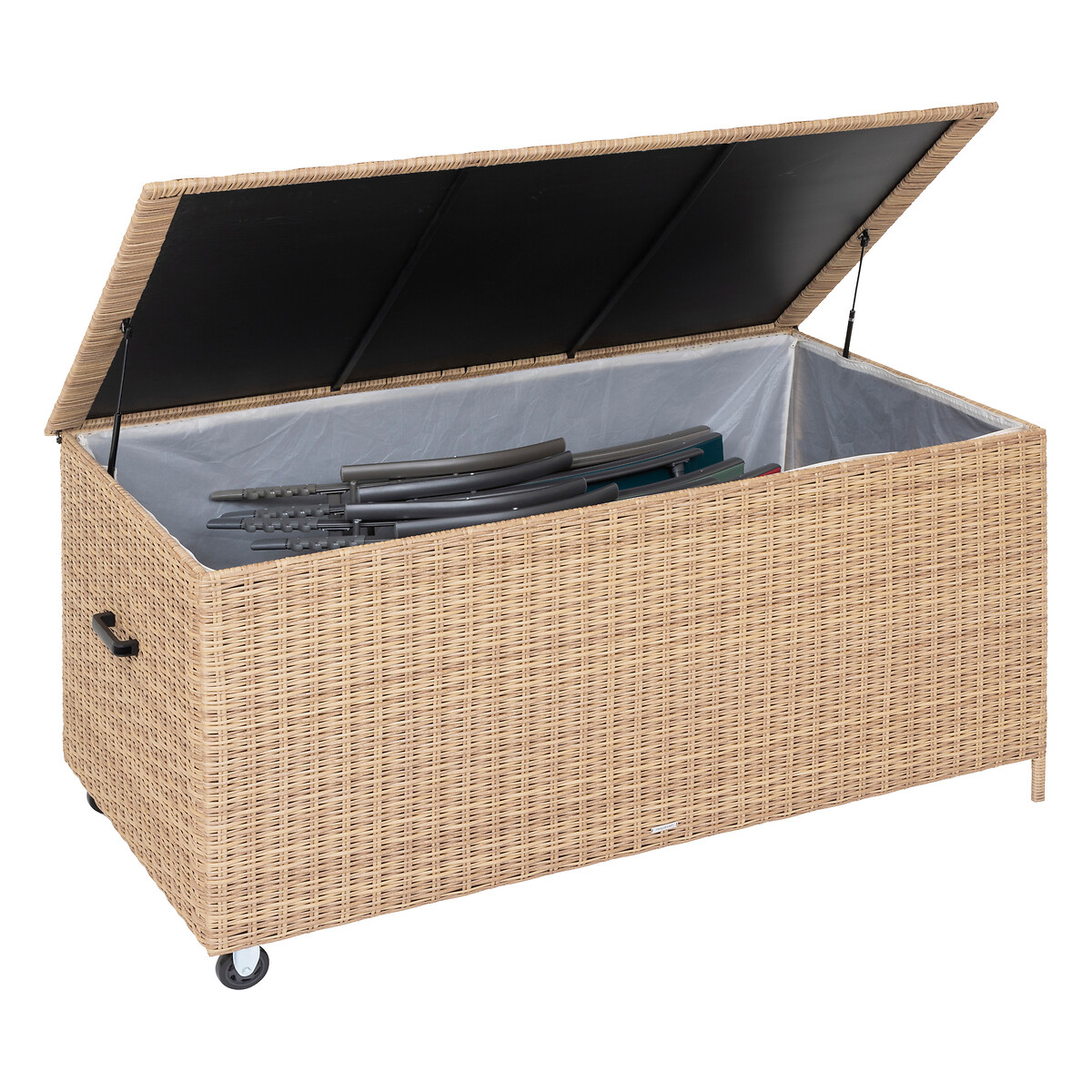 Baúl almacenaje BAYANA marrón de ratán sintético