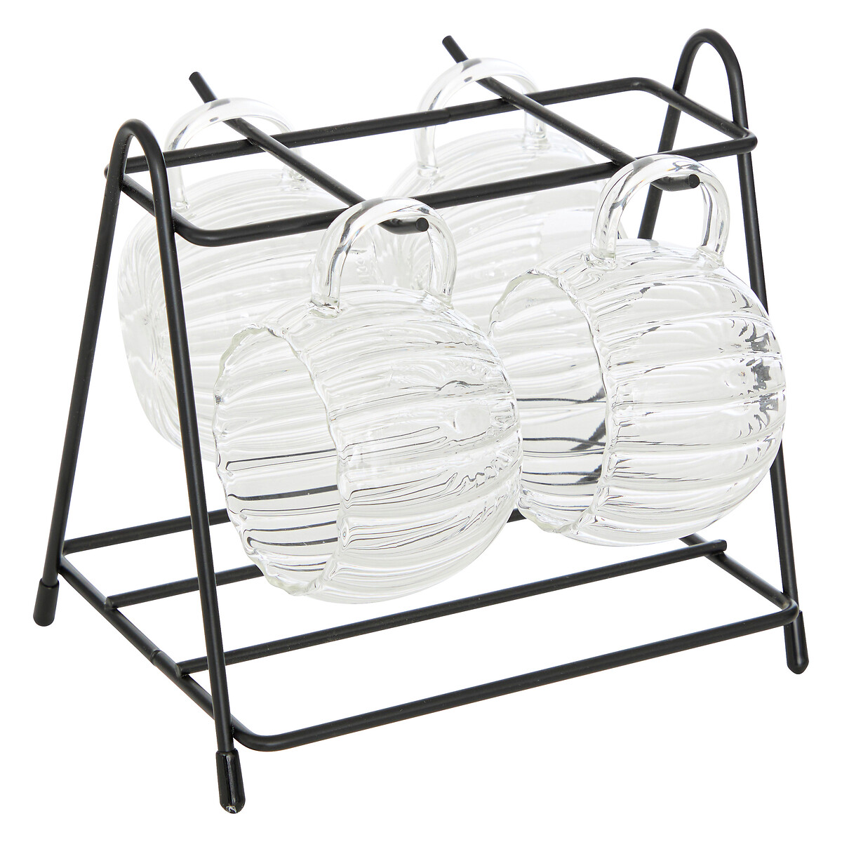 Juego de 4 tazas con soporte 18cl