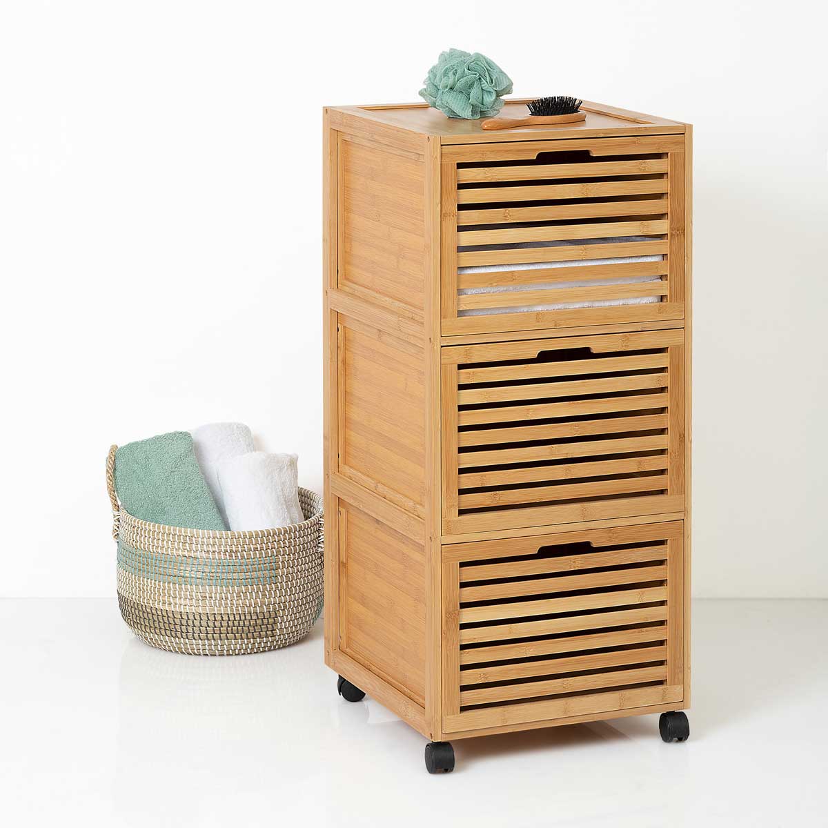 Armario Bajo C/Ruedas Y 3 Cajones Sicela