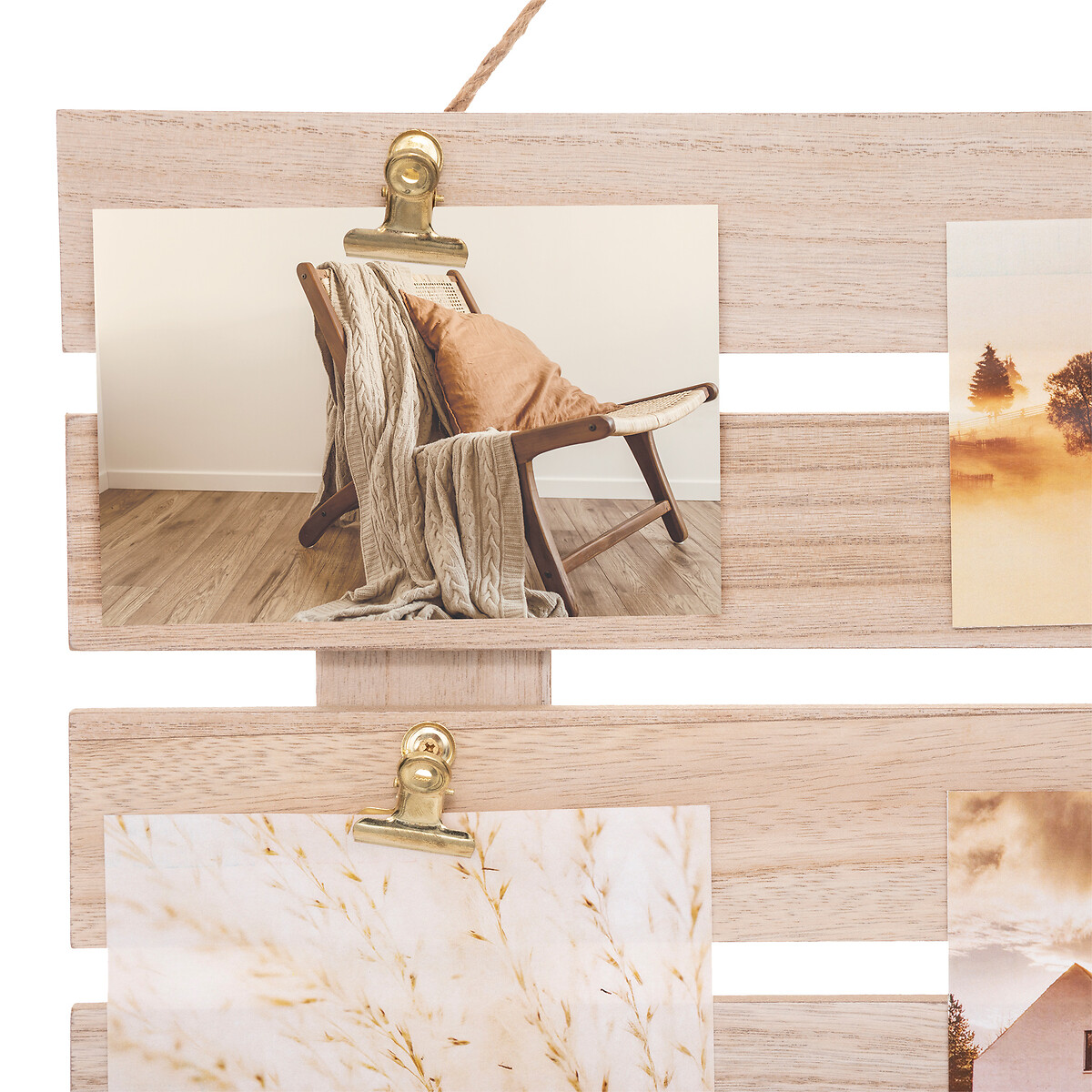 Marco Fotos Múltiple Beige Mdf 58x43Cm
