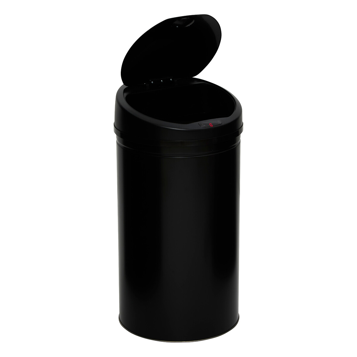 Cubo de basura con sensor autom&aacute;tico negro inox