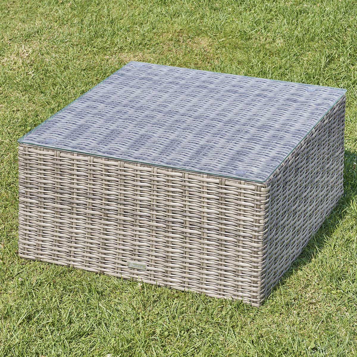 Mesa baja MOORÉA TERRE d'ombre de ratán sintético