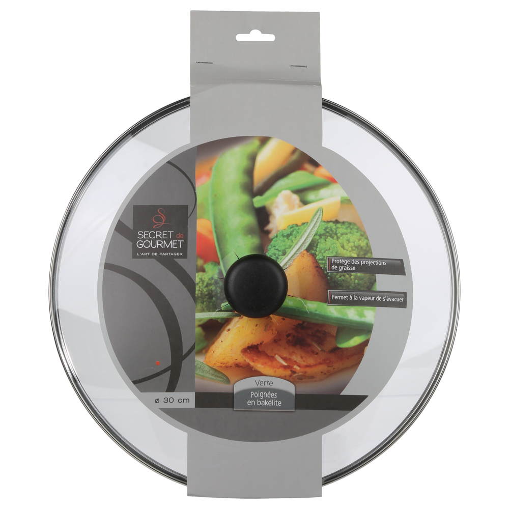 Tapa De Vidrio P/Cacerola 30Cm 