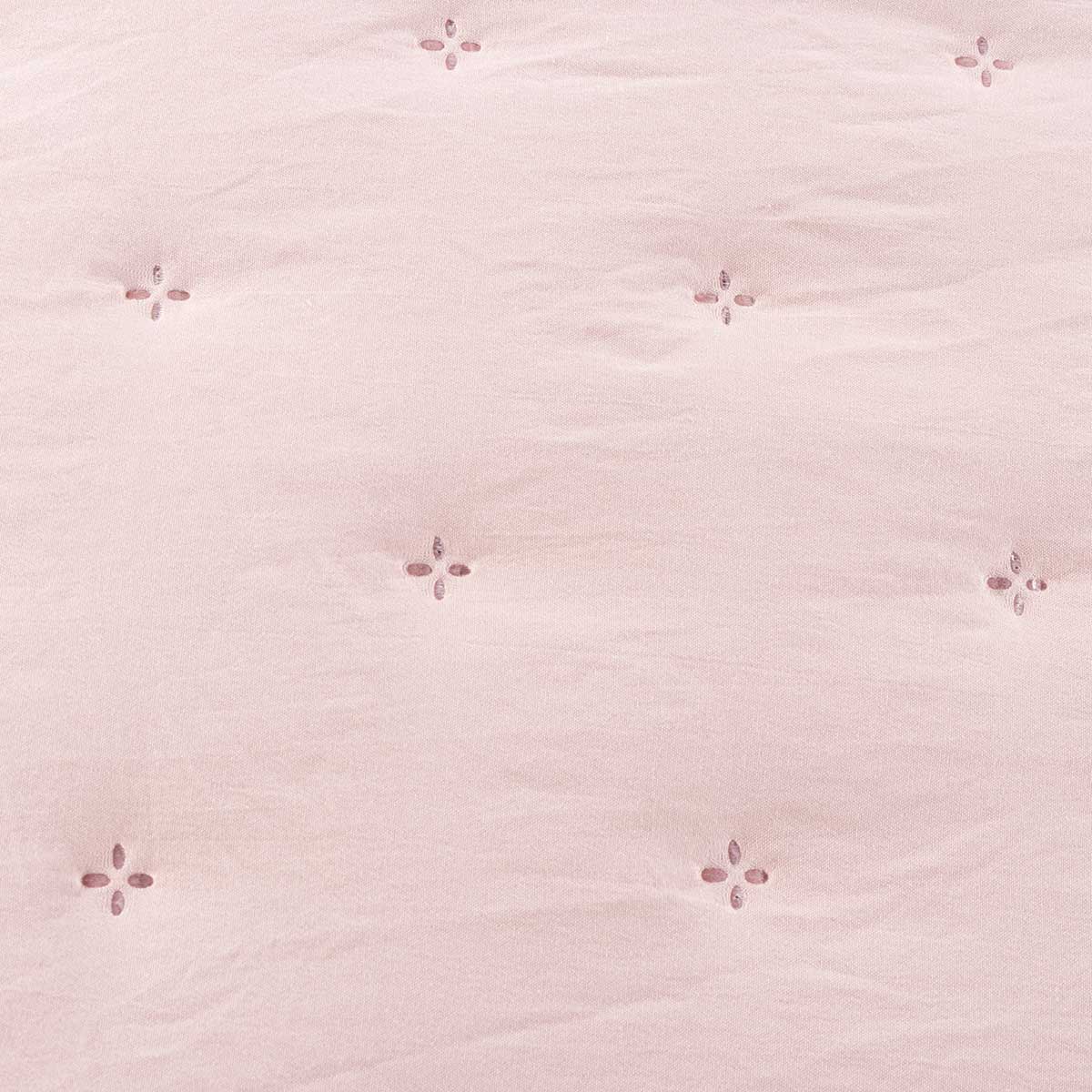 Edredón AMALFI rosa con encaje 250x260cm