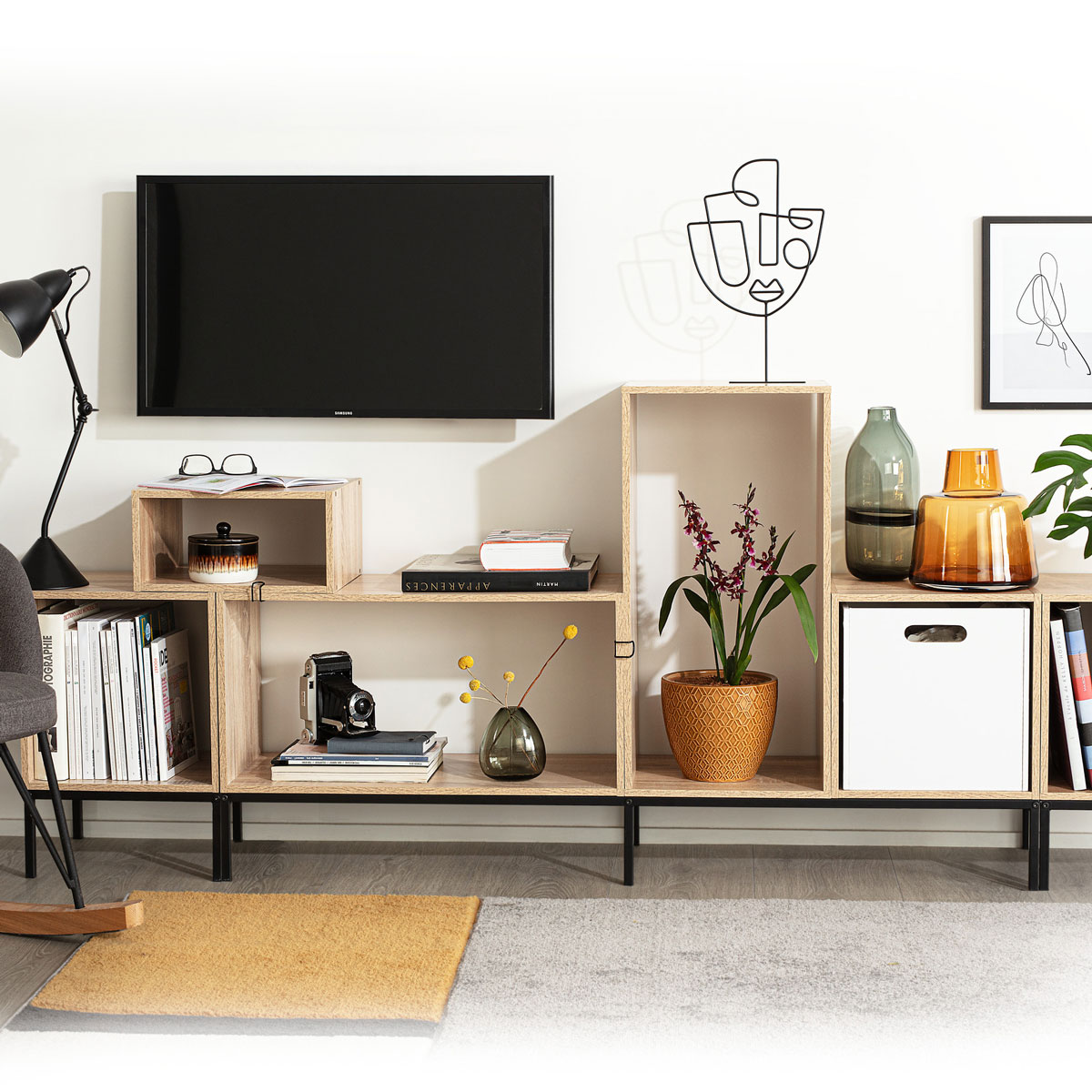 Pies Metálicos Para Estante Mix 67x29