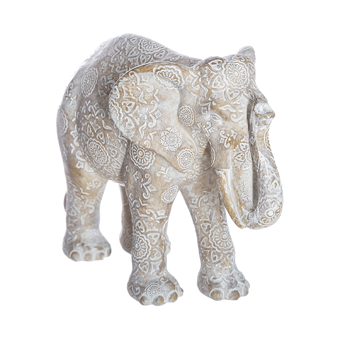 Figura decorativa Elefante blanco deco 19x9.5x15Cm