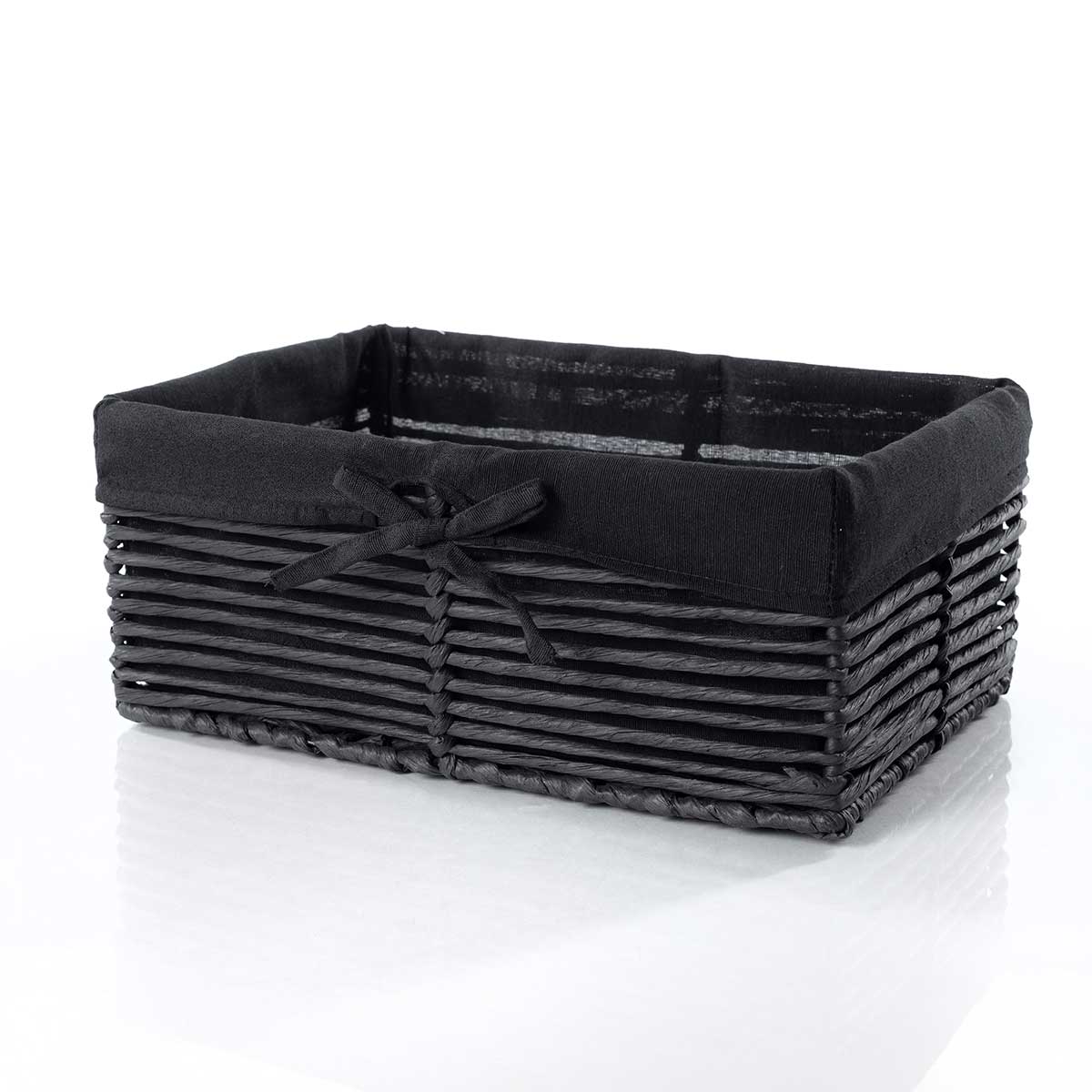 Cesta de ba&ntilde;o negra 14x23.5x34cm