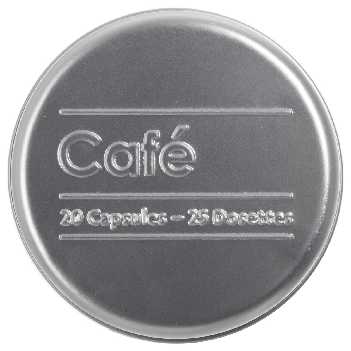 Bote P/Capsulas Caf&eacute; Met&aacute;lica C/Dise&ntilde;o