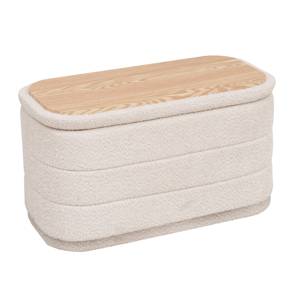 Puf doble/mesa YORK beige 38x76cm