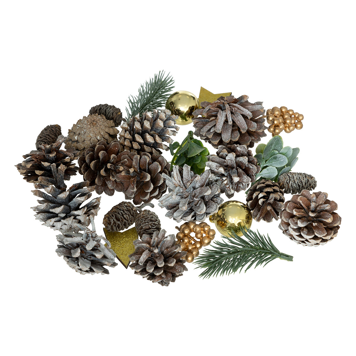 Decoraci&oacute;n navide&ntilde;a marr&oacute;n y dorado