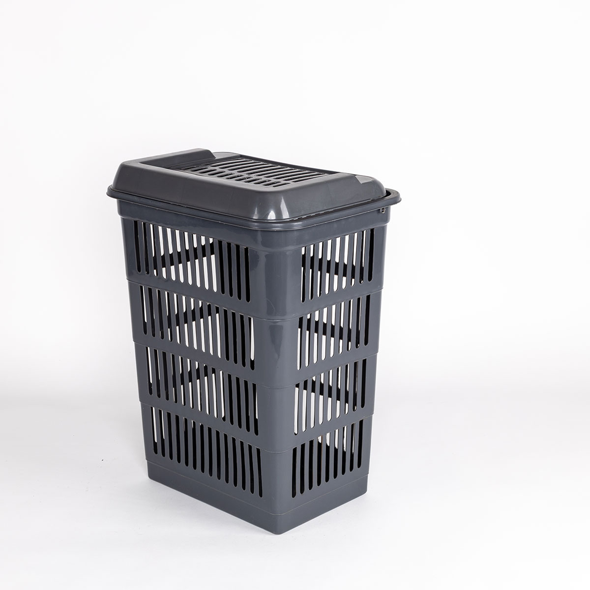 Cesto para colada con tapa gris 40L
