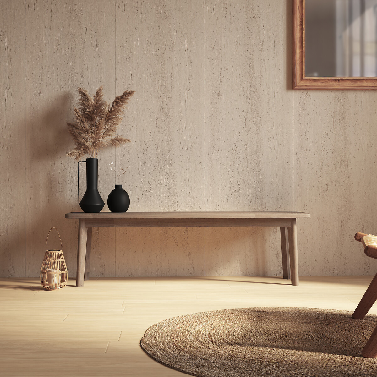 Panel decorativo CARY beige de poliresina 240cm