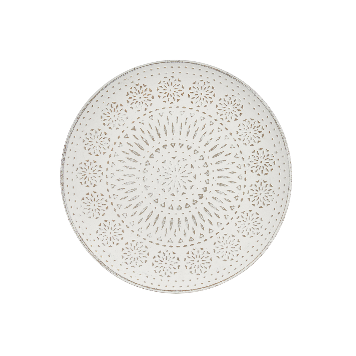 Mesa Auxiliar De Madera Tapa Decorativa Mandala