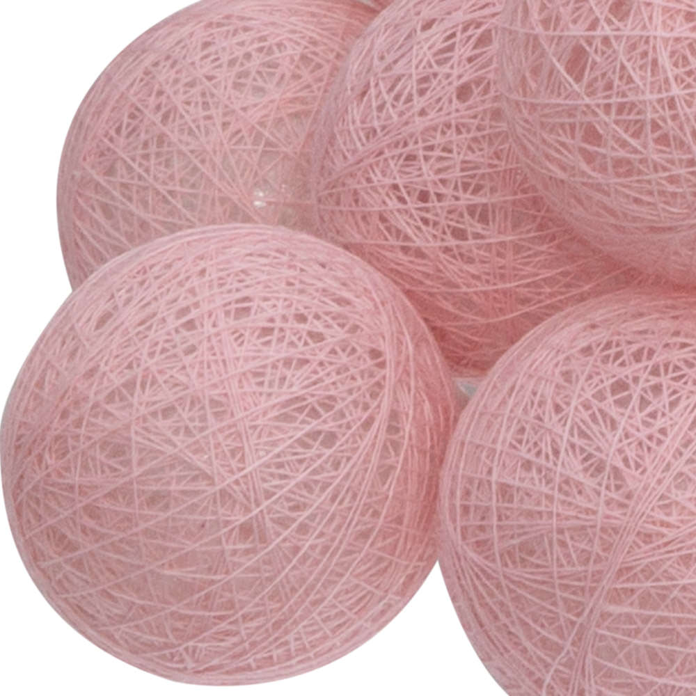 Conjunto De 16 Bolas Led Rosa 3,5cm