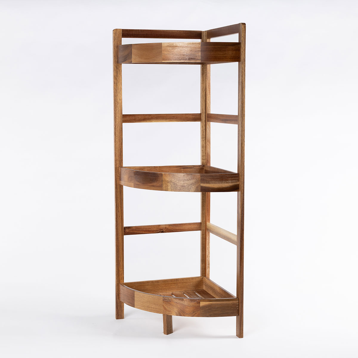 Mueble esquinero de baño con 3 estantes