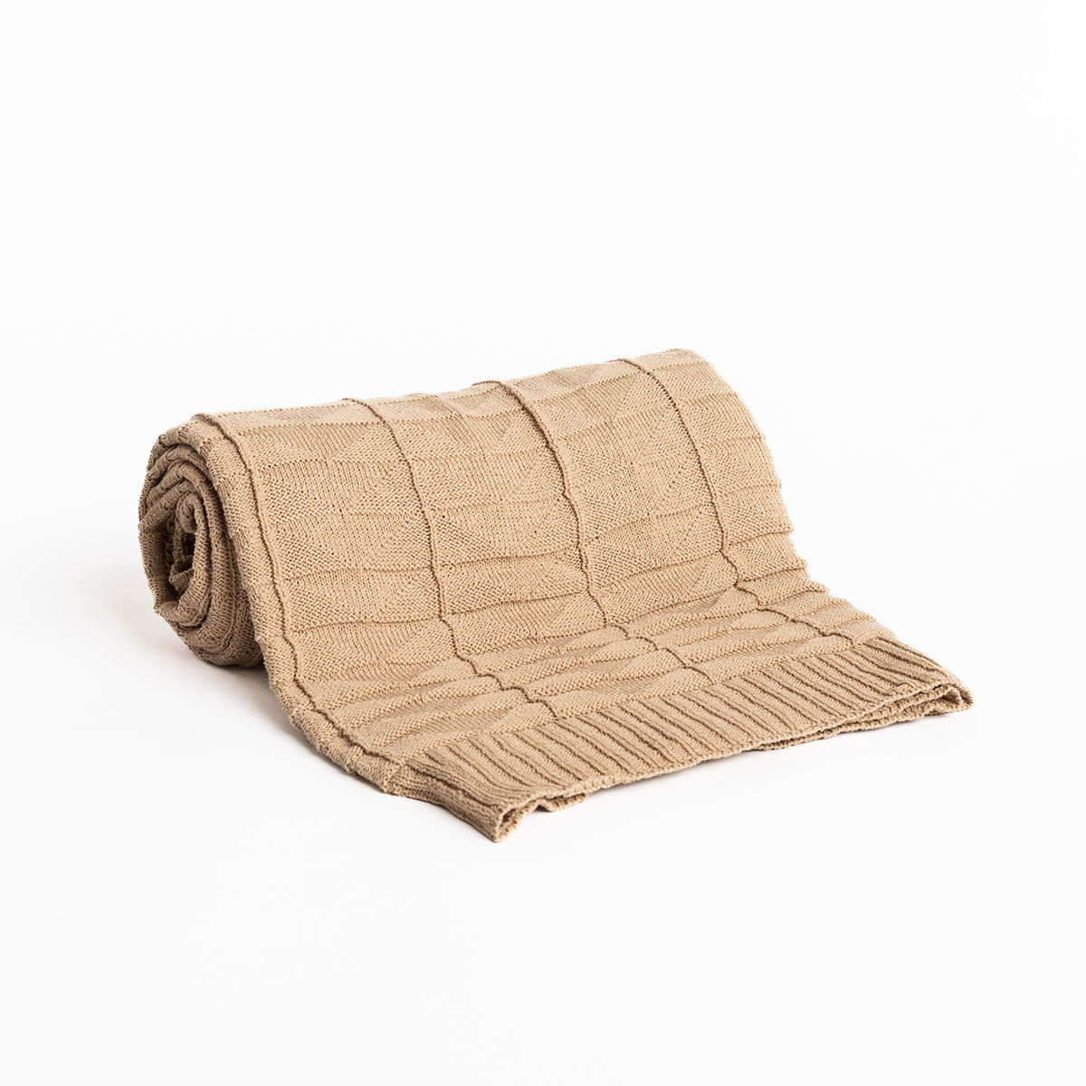 Manta CHEVRON beige 130x160cm