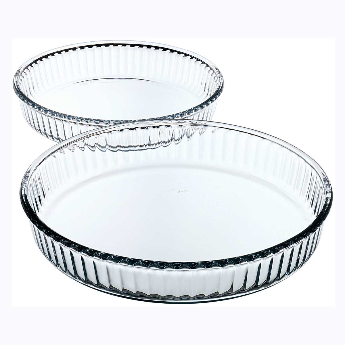 Juego de 2 fuentes BORCAM redondas de vidrio