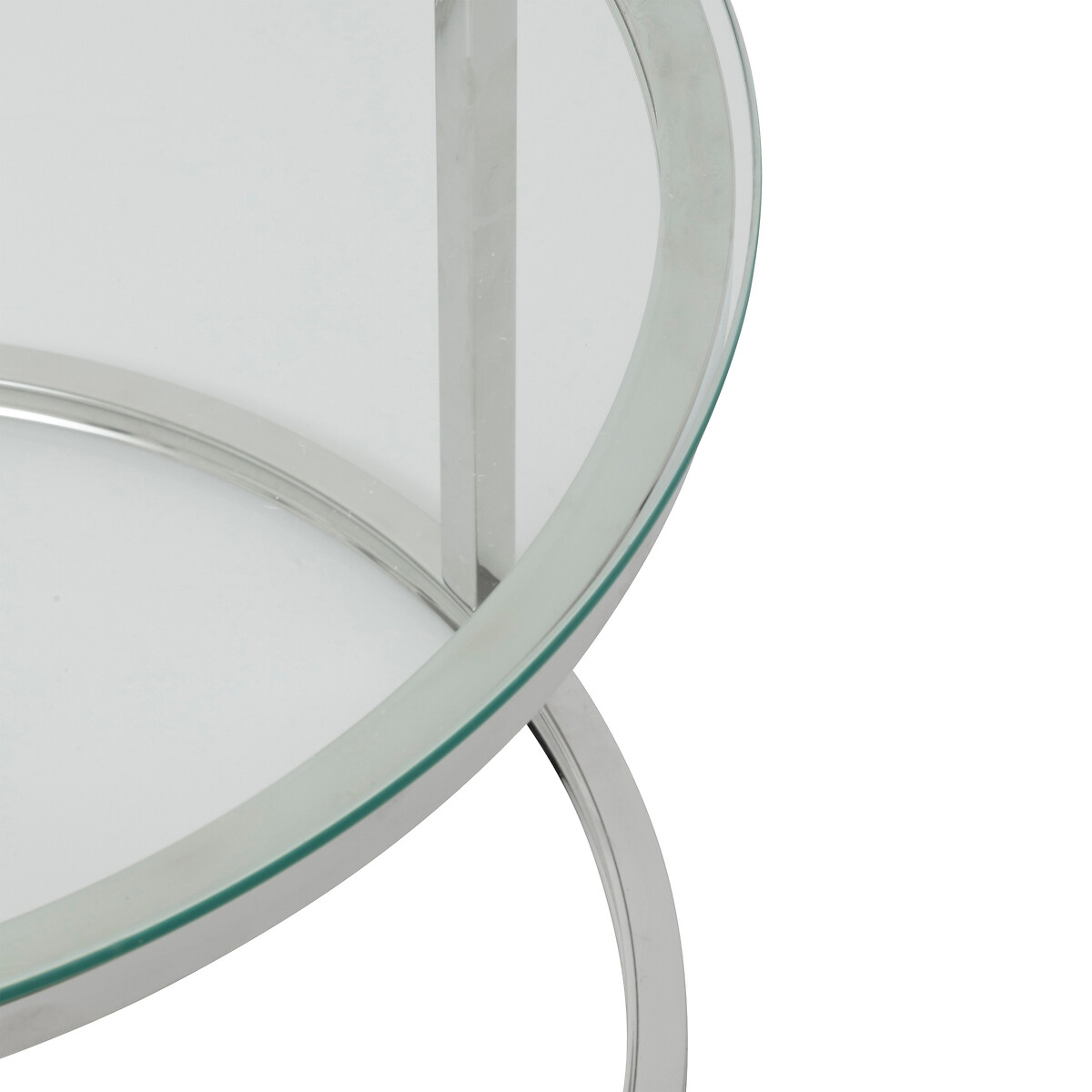 Juego de 2 mesas de centro KNEO plateadas